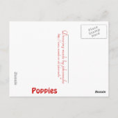 Mohn Postkarte (Rückseite)