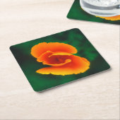 Mohn Rechteckiger Pappuntersetzer (angewinkelt)