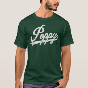 Mohn Retro-Stil für Papa Opa-Geschenk lustiger Jun T-Shirt