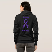 Mohn/Ribbon...Epilepsie Hoodie (Schwarz voll)