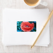 Mohn. Rote Blume. Adressaufkleber (Insitu)