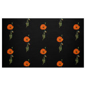 MOHN, ROTE SCHWARZE BLUMEN STOFF (Fat Quarter (45,7 x 55,9 cm))