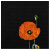 MOHN, ROTE SCHWARZE BLUMEN STOFF (Nahaufnahme)