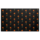 MOHN, ROTE SCHWARZE BLUMEN STOFF (Yard (91,4 cm))