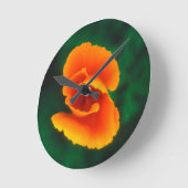 Mohn Runde Wanduhr (Winkel)