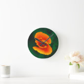 Mohn Runde Wanduhr (Zuhause)