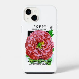Mohn-Samenpaket im Vintage-Stil Case-Mate iPhone-H iPhone 14 Hülle