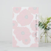 Mohn Schreibpapier mit Randtext Briefpapier (Stehend Vorderseite)