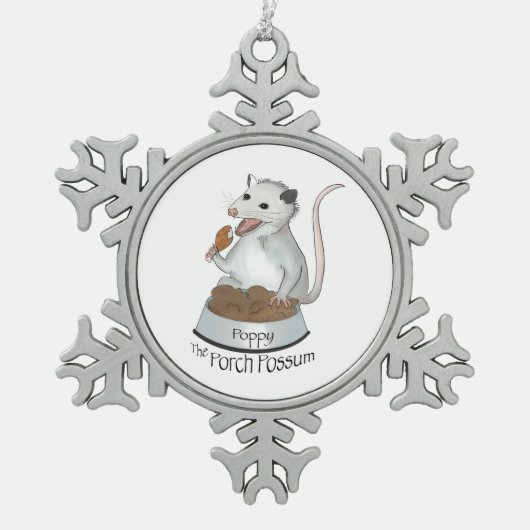 Mohn The Porch Possum Snowflake Ornament (Vorderseite)