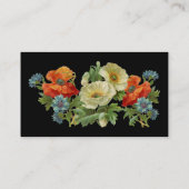 Mohn und Cornblumen Blumenstrauß Business Cards Visitenkarte (Rückseite)