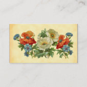 Mohn und Cornblumen Blumenstrauß Business Cards Visitenkarte (Rückseite)