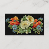 Mohn und Cornblumen Blumenstrauß Business Cards Visitenkarte (Rückseite)