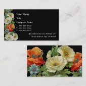 Mohn und Cornblumen Blumenstrauß Business Cards Visitenkarte (Vorne/Hinten)