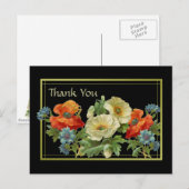 Mohn und Cornblumen Danke, Florentiner Postkarte (Vorne/Hinten)