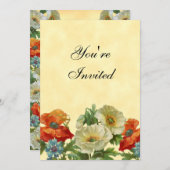 Mohn und Cornblumen Einladungen nach Maß (Vorne/Hinten)