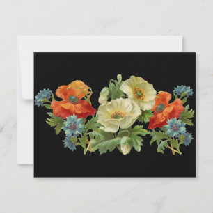 Mohn und Cornblumen Einladungen nach Maß