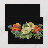 Mohn und Cornblumen Einladungen nach Maß (Vorne/Hinten)