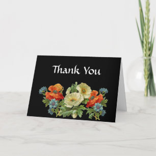 Mohn und Kornblumen Dankeskarten nach Maß Dankeskarte