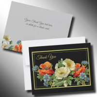 Mohn und Kornblumen Vielen Dank Editable Floral