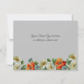 Mohn und Kornblumen Vielen Dank Editable Floral Karte (Rückseite)