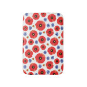Mohn- und Kornblumenmuster Badematte (Vorderseite Vertikal)