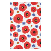 Mohn- und Kornblumenmuster Mini Klemmbrett (Rückseite)