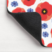 Mohn- und Kornblumenmuster Mousepad (Ecke)