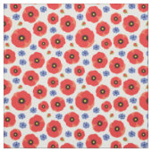 Mohn- und Kornblumenmuster Stoff (Muster)