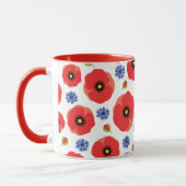 Mohn- und Kornblumenmuster Tasse (Links)