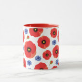 Mohn- und Kornblumenmuster Tasse (Zentrum)