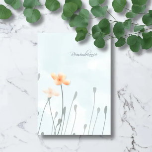 Mohn und Licht – Botanische Sympathie-Karte Karte
