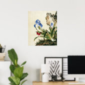 Mohn und Schmetterling Blume Kunst und Kultur Poster (Heimbüro)