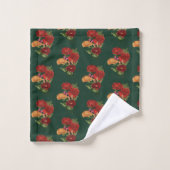 Mohn und Schmetterlinge  Badhandtuch Set (Waschlappen)
