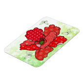 Mohn und Schmetterlinge Magnet (Linke Seite)