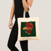 Mohn und Schmetterlinge Tragetasche (Vorderseite (Produkt))