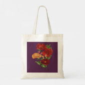 Mohn und Schmetterlinge  Tragetasche (Rückseite)