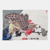 Mohn und Wachteln, Hiroshige, Ukiyo-e Geschirrtuch (Horizontal)