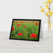 Mohn und Wildblumen Karte (Gelbe Blume)