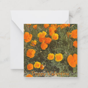 Mohn-Valentinstag Mitteilungskarte