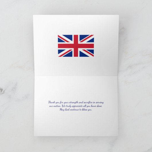 Mohn | Veteranen | ERINNERUNG Dankeskarte (Innenseite)