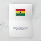 Mohn | Veteranen | Ghana-Flagge | ERINNERUNG Dankeskarte (Innenseite)