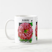 Mohn-Vintages Saatgut Kaffeetasse (Links)