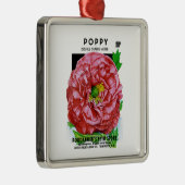 Mohn-Vintages Saatgut Ornament Aus Metall (Rechts)