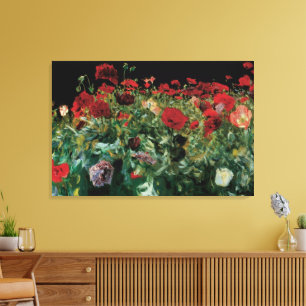 Mohn von John Singer Sargent, Vintage Blumen Leinwanddruck