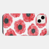 Mohn Wasserfarbe iPhone Hülle (Rückseite (Horizontal))