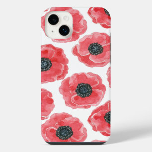 Mohn Wasserfarbe iPhone 14 Plus Hülle