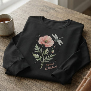 Mohn-Wasserfarbe Rosa T-Shirt
