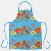 Mohn Wasserfarben Blume Blumenkohl Schürze (Vorderseite)