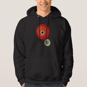 Mohn Wasserfarben Mohnsamen Rot Botanisch Poppie Hoodie