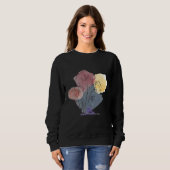 Mohn Wasserfarben Mohnsamen Rot Botanisch Poppie Sweatshirt (Vorne ganz)